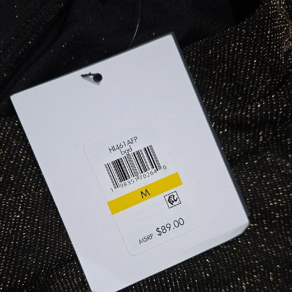 Halston Black and Gold Pants NWT Size Medium - Picture 3 of 6